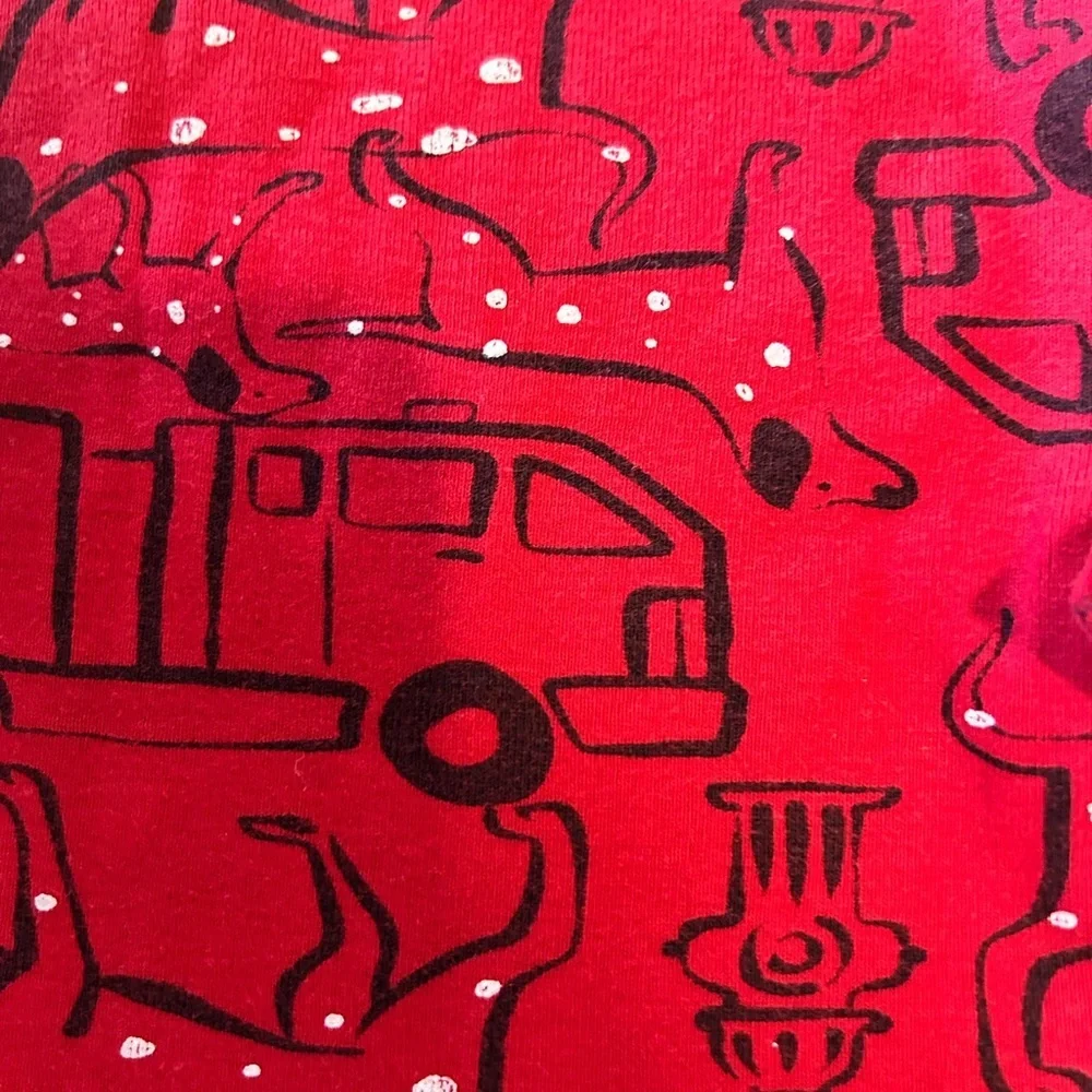 Carter's Red Fire Truck Theme Kids Pajama Set Size 3T